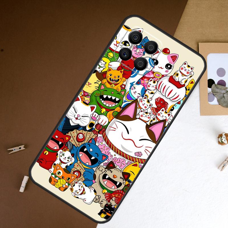 Lucky Cat Maneki Neko Japanese Case For Honor Magic 8 Pro 5 6 7 Lite X9a X9b X9c X9d X8b X8c Win 50 70 90 200 400 Pro Cover