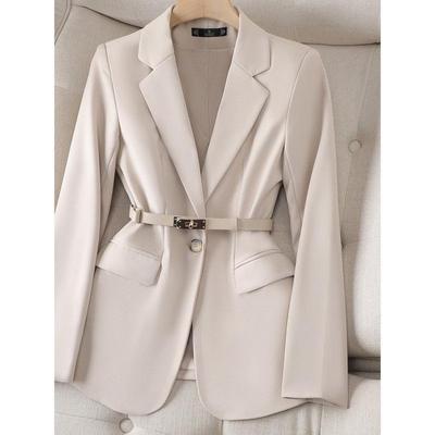 Premium Autumn/Winter Women's Elegant Textured Blazer - Formal High-End Jacket