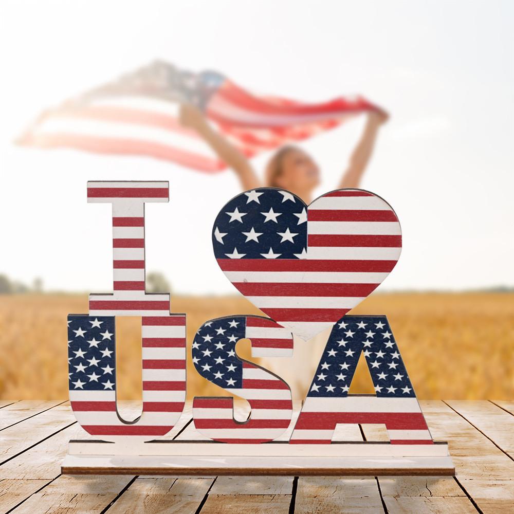 

Уникальный декор ко Дню независимости США Деревянное украшение в виде буквы для праздничных торжеств USA Wood Decor