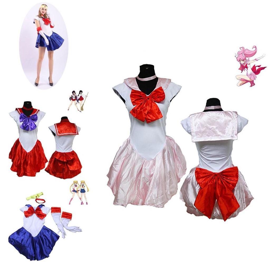 Oszałamiająca sukienka w stylu Sailor Moon z wykwintnym wykonaniem na Halloween Cosplay