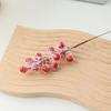 Frosted Red Berry Artificial Christmas Flowers - Home Table Decoration