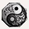1 Stück Yin Yang Wirbel Automatisches Öffnen/Schließen, Ganzjahres-Tragbarer Faltregenschirm für Damen & Herren, Reisen, Alltag, Formelle Anlässe - Kompakter Luxus-Sonnenschirm, O