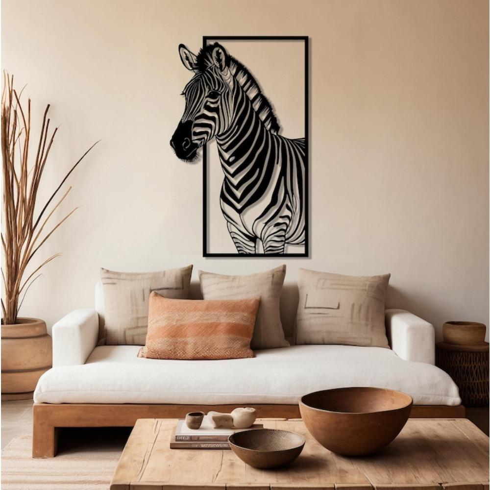 Zebra Safari Animal Wall Art Abstract Metal Decor