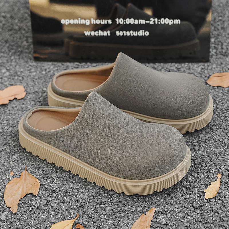 Men'S Casual Slip On Slippers Summer New Soft-Sole Anti-Slip Comfortable Outdoor Walking Shoes Fashion Youth Joker Tide Slippers