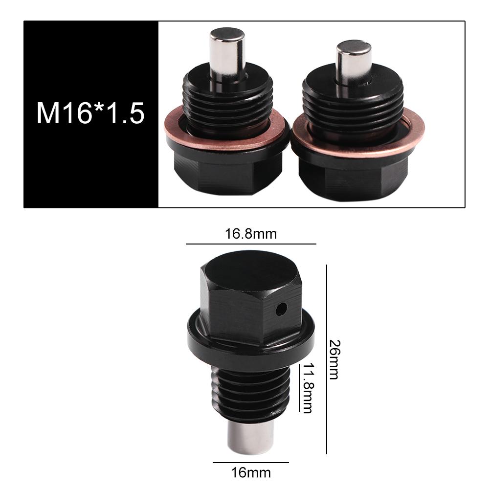 Magnetic Engine Drain Nut Bolt Aluminum Sump Nut Screw Magnetic Oil Drain Plugs  Auto Accessories