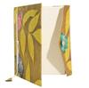 Lokta Bold Floral Notebook – Large (21x15cm) – 45 Leaves – Includes Bookmark – Mustard Brown