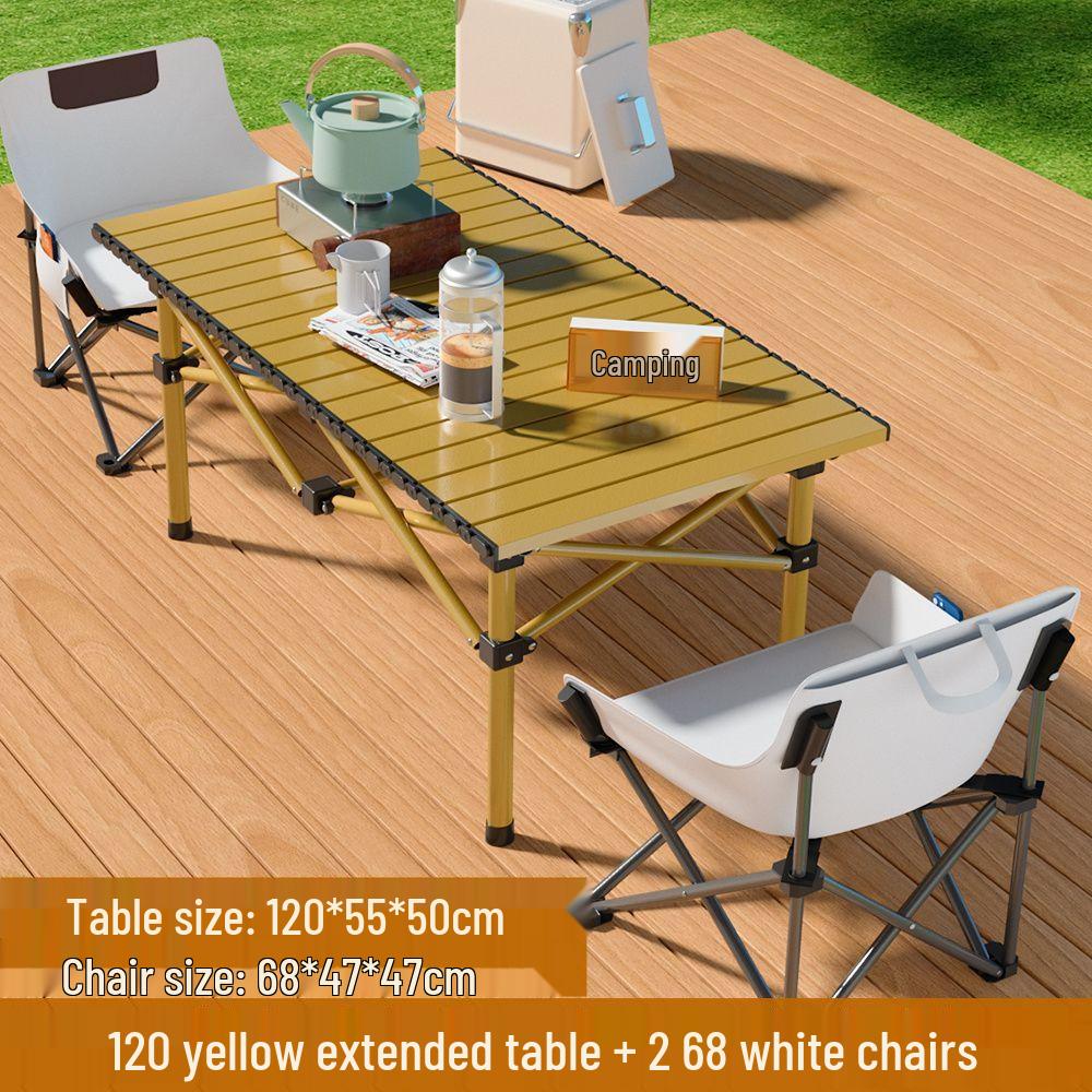 Portable Folding Table and Chairs Set for Outdoor Camping and Picnics