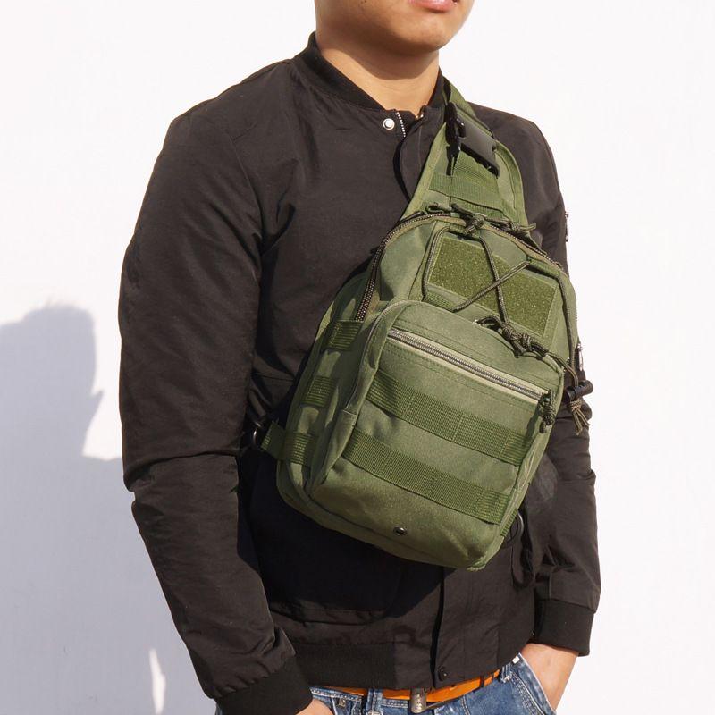 Men Backpack Molle Tactical Sling Chest Bag Assault Pack Messenger Bag Shoulder