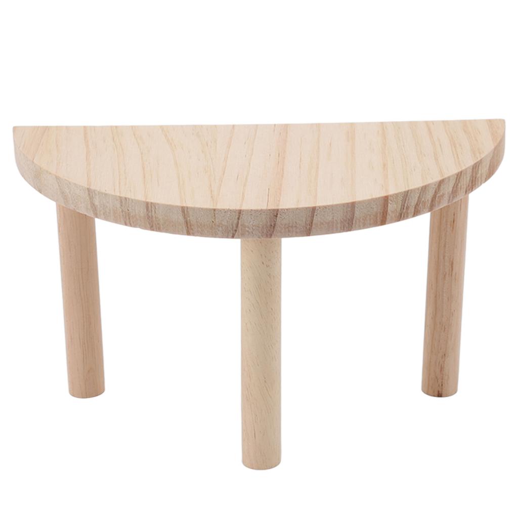 Hamster Play Wooden Platform Half Round Safe Pine Hamster Stand Platform for Small Animal