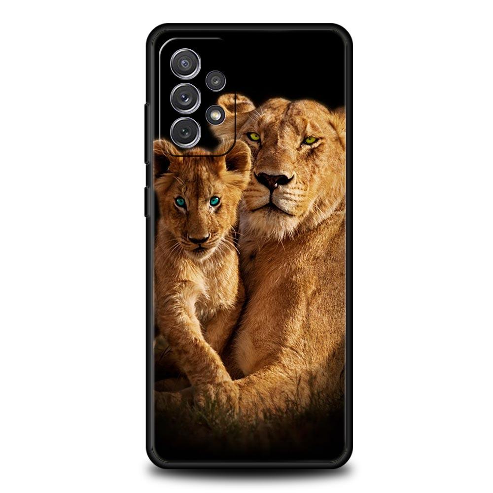Lion Alpha Male Cub Phone Case For Samsung Galaxy A17 A07 A55 A35 A25 A15 A05s A33 A31 A23 A21s A13 A41 A73 A53 A51 A71 A03Cover