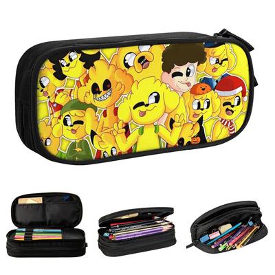 Mikecracks Cartoon Pencil Case Pen Holder Bag Girls Boys Large Storage Students School Zipper Pencilcases
