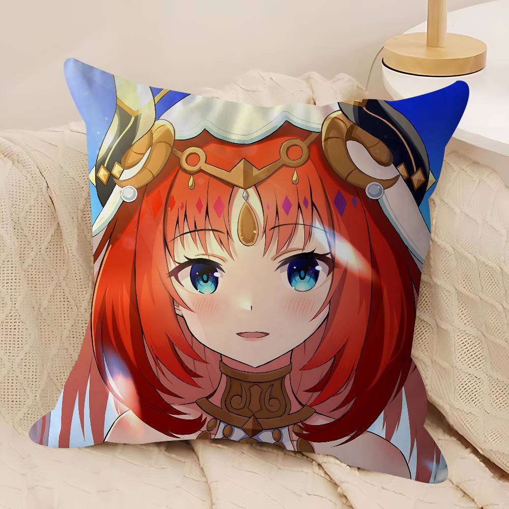 Anime-Charaktere -N-Nilous Kissenbezug Abnehmbarer Waschbarer Kissenbezug – Ganzjährig Weiches Leinen