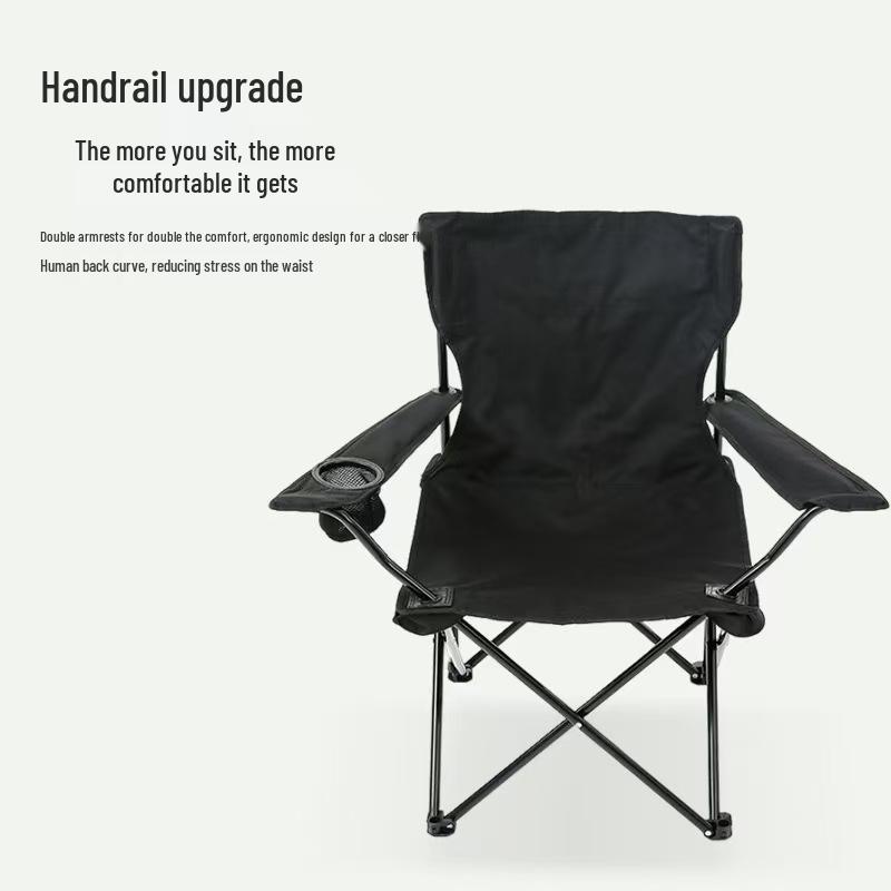 Outdoor Folding Armchair for Camping, Beach, Fishing, and Barbecue Activities