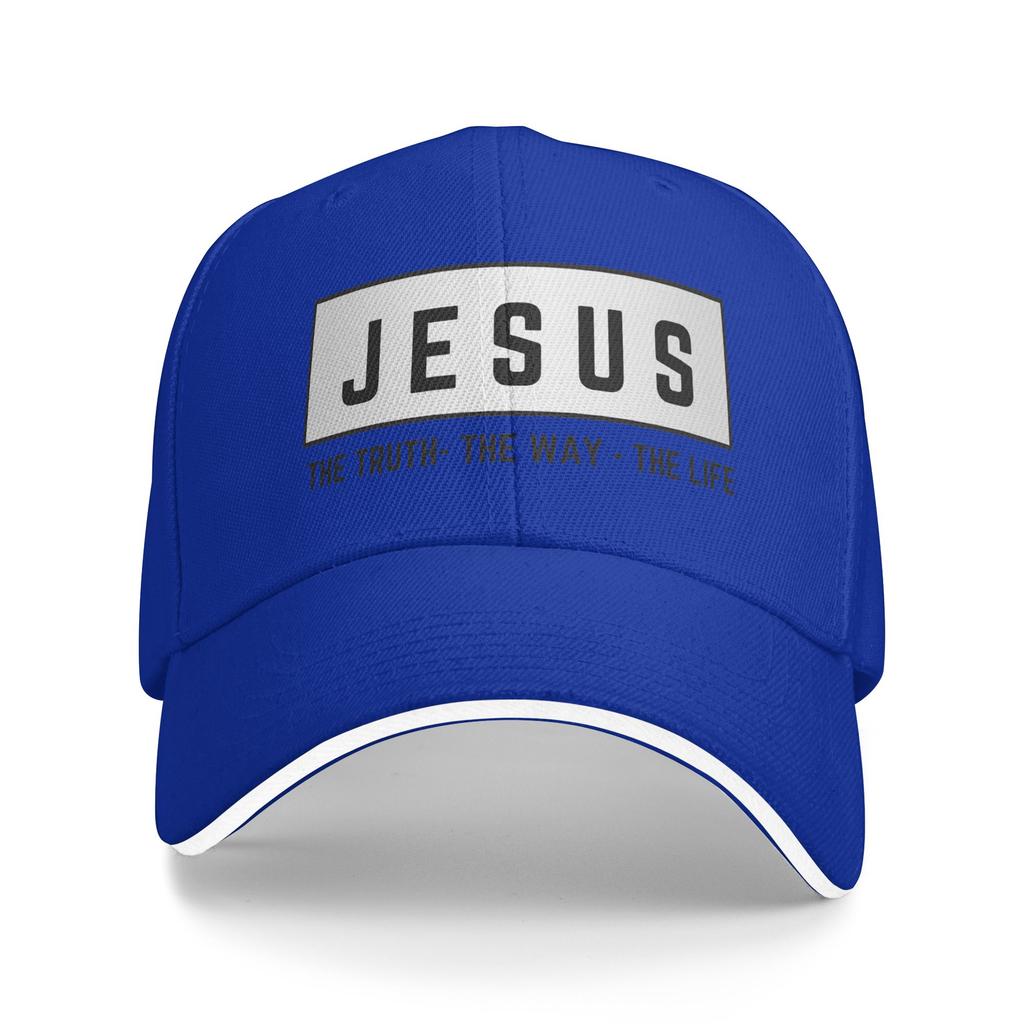 Christ Jesus Is The Way The Truth The Life Blessed Baseball Cap Vintage Sandwich Hats Unisex Adjustable Dad Hat Outdoor