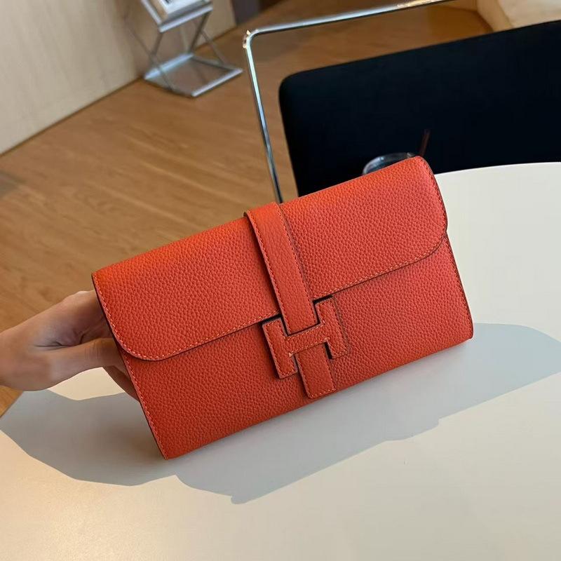 2025 новый кожаный кошелек-трифолд с I-образной застежкой из первого слоя коровьей кожи кожа TOGO кожаный кошелек трансграничная оптовая торговля тренд 22-135CM оранжевый 5490₽