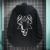 Gothic Hoodies for Men Satanic Horror Print Pullover 666 Number Street Wear 2025 Trendy Autumn Winter Warm Casual Sweatshirt