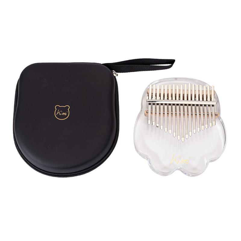 Heiß! Süßes Kalimba-Klavier in Katzenkrallenform mit 17 Tasten, Acryl, Daumenklavier, transparentes Tasteninstrument mit Stimmgerät