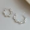 925 Sterling Silver Vintage Earrings For Women Trendy Simple Flower Shape Earring Jewelry Prevent Allergy Party Accessories