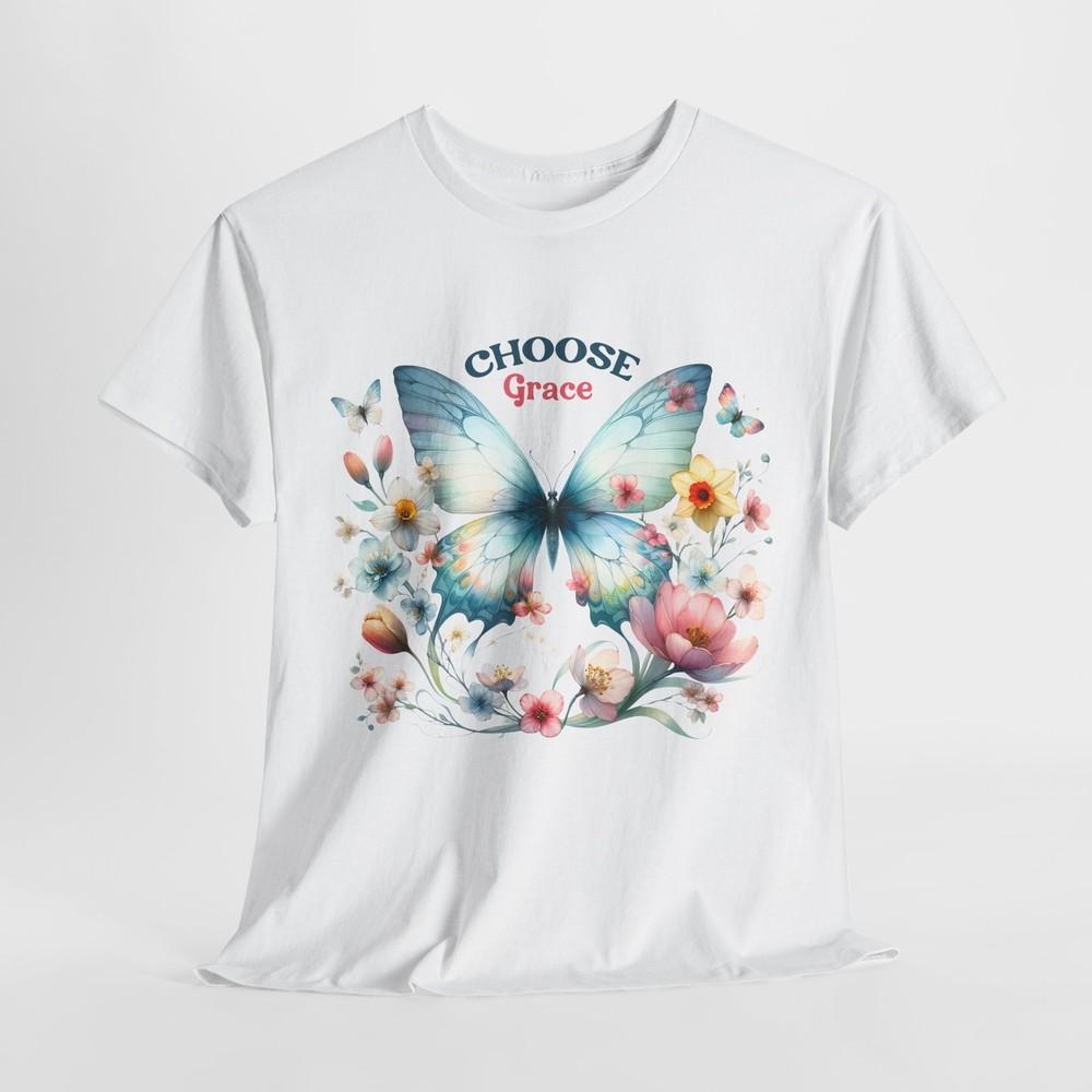

Seasonal Flowers T-Shirt | Colorful Blooms Nature Lover Tee | Butterfly Shirt 4XL