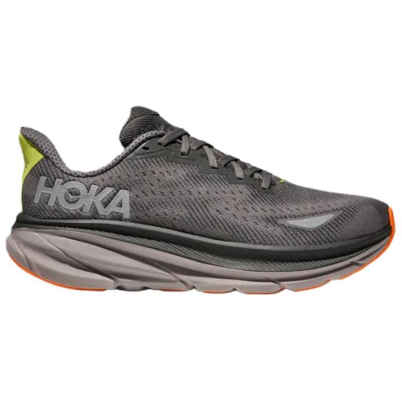 HOKA ONE ONE Clifton 9 Abrasion Resistant Running Shoes Men's Gray Sneakers 1141470F-ALTG