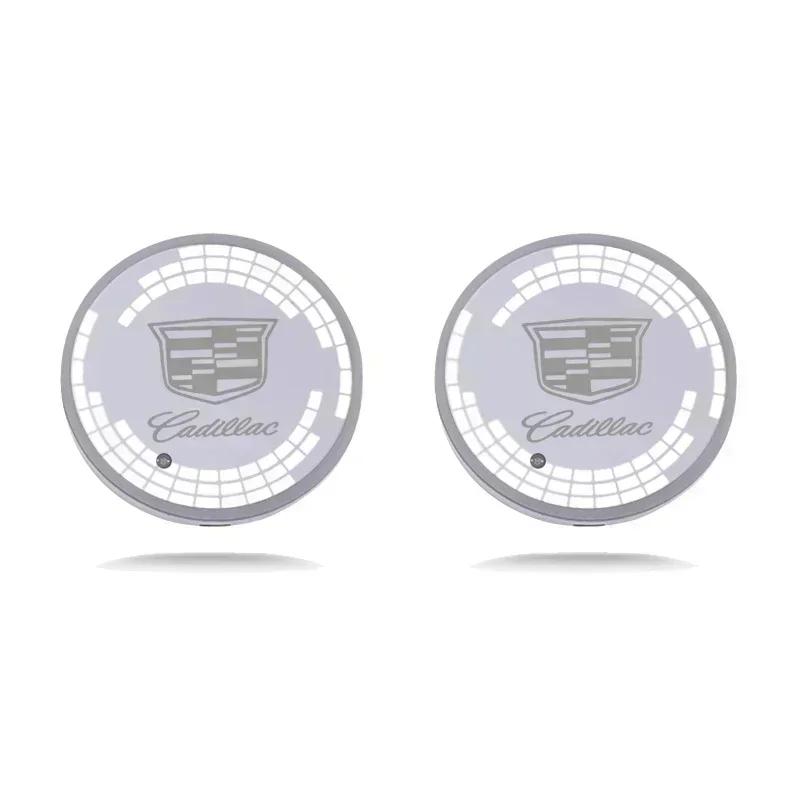 USB Charging Car Water Cup Mats Coaster Smart Induction Light for Cadillac Escalade ATS CTS CT4 CT5 CT6 EXT STS SLS SLR SRX XLR