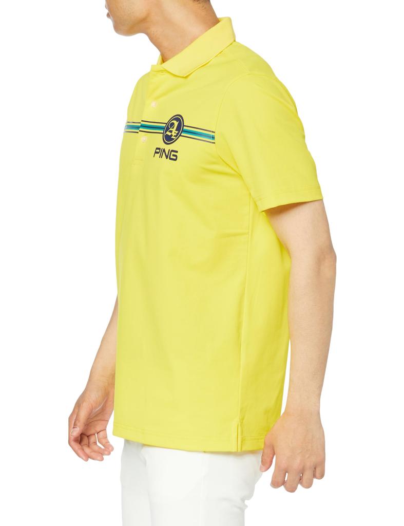 Ping Apparel Men's Short Sleeve Polo Shirt (Moisture-Wicking, Quick-Drying, UV Protection) / Golf / 621-4160215 060_Yellow, Size L