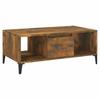 Coffee Table Smoked Oak 90x50x36.5 Cm Engineered Wood