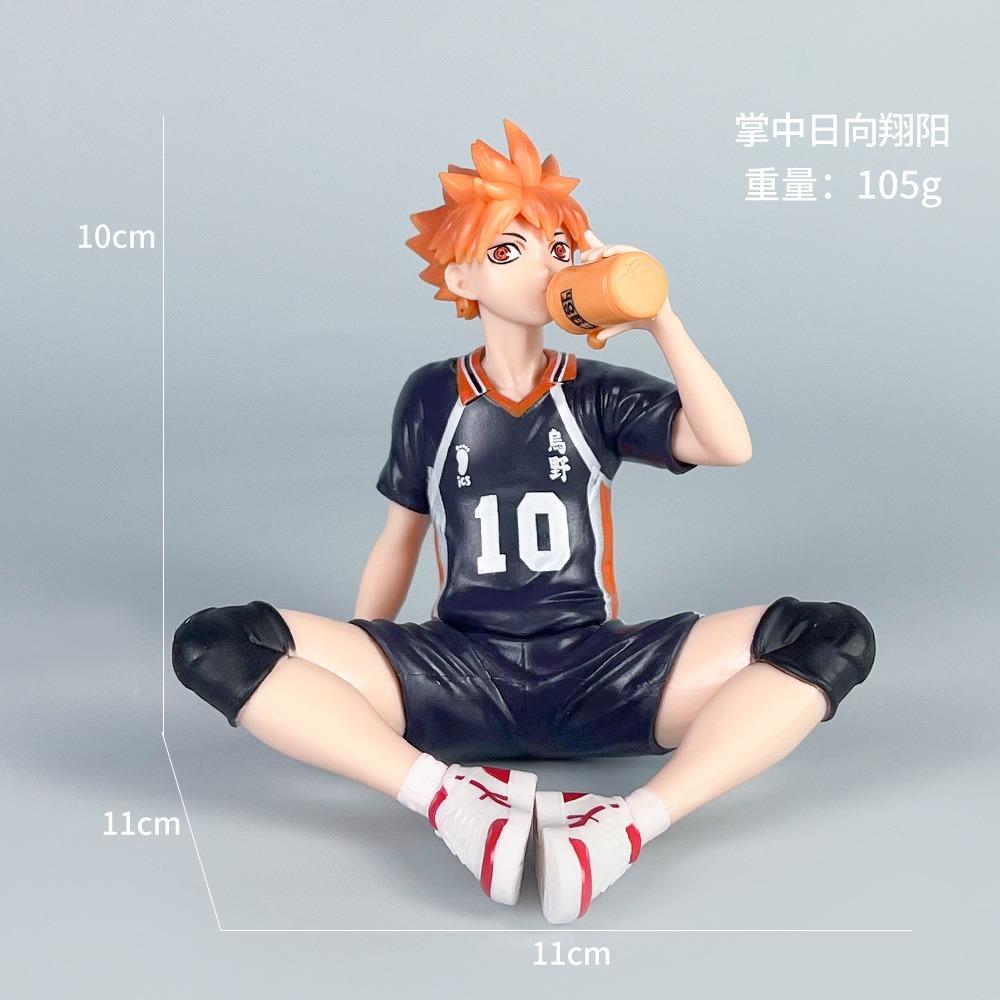 Anime Haikyuu Volleyball Character Statue Hinata Kageyama Mini Collectible Model PC Case Ornament Gift