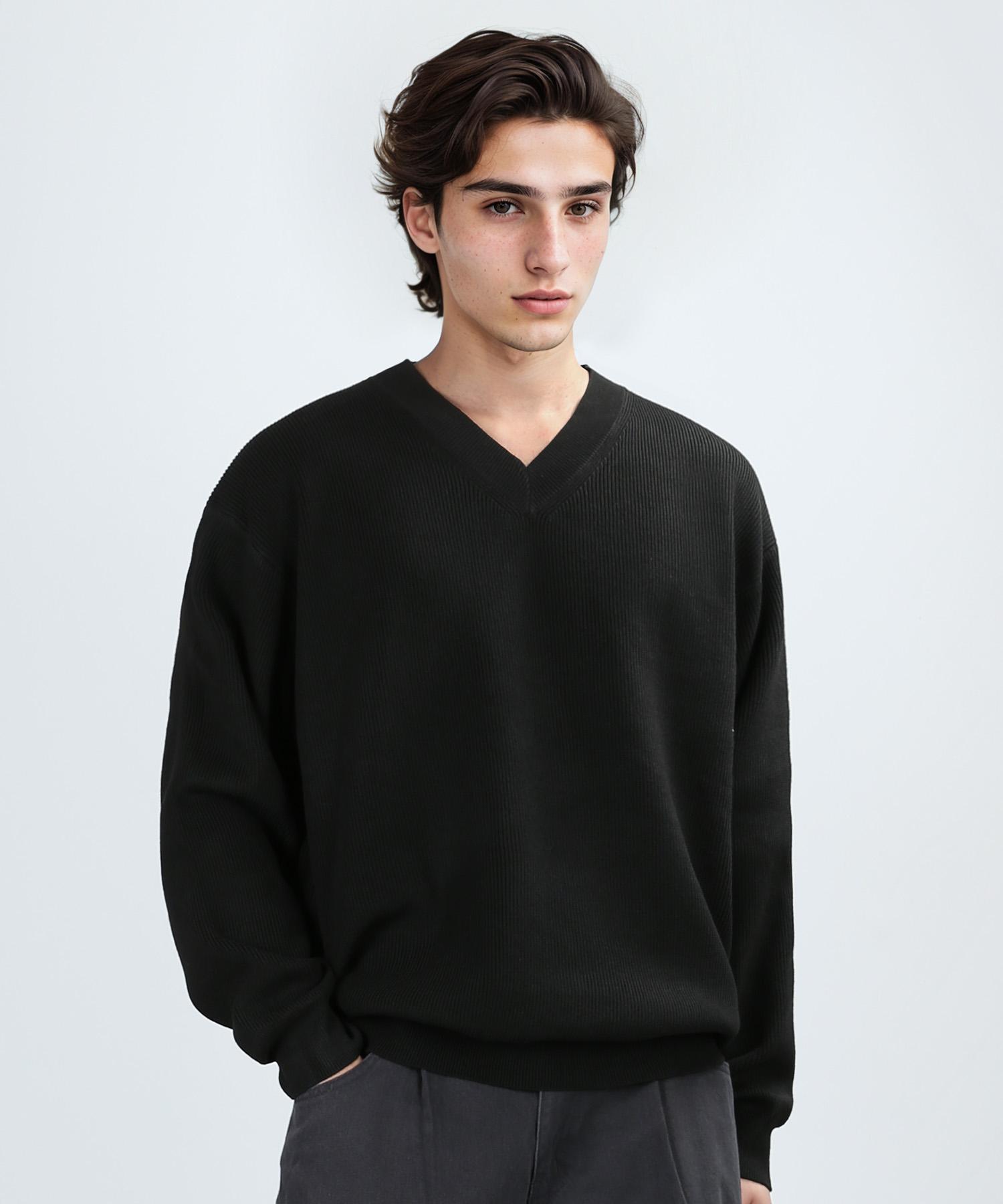 Johnny West Cover V-Neck Knit (Black) 48