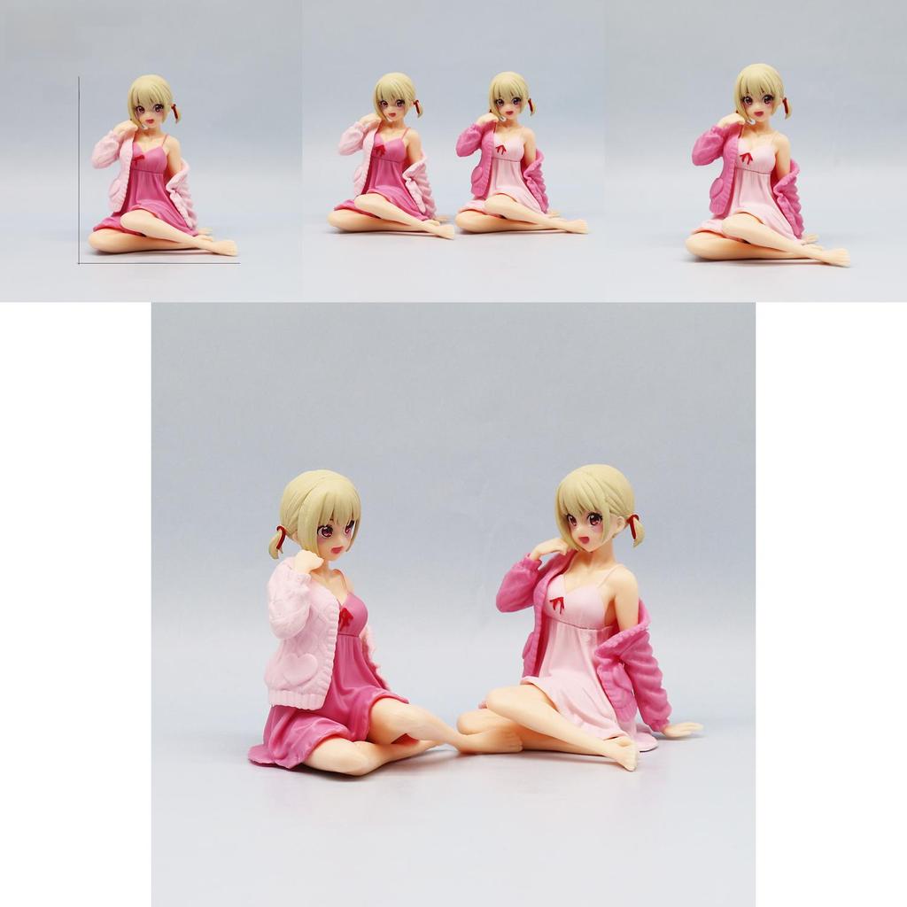 Lycoris Recoil Nishikigi Chisato Pvc Figure With Sitting Pose For Collectors And Fans