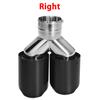 Right 63mm ID 89mm OD Matte Carbon Fiber Car Exhaust Pipe Muffler Trim Dual Tips