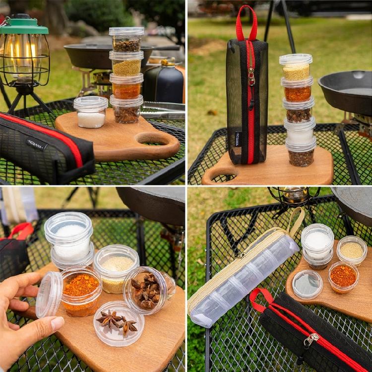 Camping Portable Spice Kits Camping Spice Containers Seasoning Storage with Bag