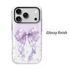 Delicate Lavender Gingham Bow Floral Toile Pattern Art Film Aesthetic Protective Shockproof Bumper Case Cover For iPhone 14 15 16 Pro Max Plus