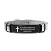 Adjustable Inspirational Quotes Braclets Stainless Steel/PVC Bible Verse Bracelet  Faith Gifts