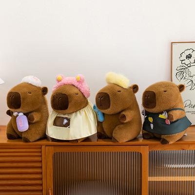 Hairdresser Capybara Plush Toy Hair Dryer Scissors Kapibara Doll Throw Pillow Gift