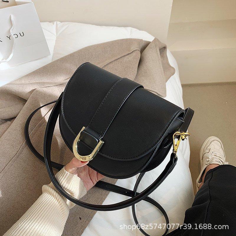 Niche Bag Women's Bag 2025 New Autumn and Winter Fashion Texture Hand-to-hand Saddle Bag One-shoulder Crossbody Bag Armpit Bag