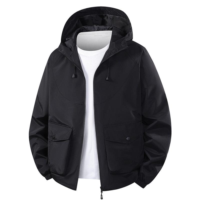2026 Men's Trendy Ins Hooded Jacket: Versatile, Windproof, Lightweight Outerwear for Spring and Autumn