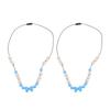 2 Pcs Sensory Necklace Adjustable Strap Fashionable Promote Focus Silicone Sensory Necklace for Boys and Girls Blue