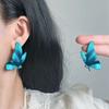 1Pair Blue Butterfly Earrings Elegant Wings Studs Trendy Vintage Earrings Party Fashion Women's Ear Accessories Jewelry Gifts