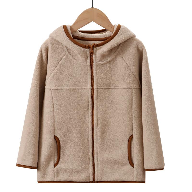 Детская флисовая куртка осень-зима повседневная теплая подростковая верхняя одежда — фото 6