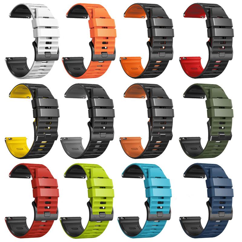 Silikonový 24mm řemínek pro hodinky Ticwatch Pro 5 Enduro/Atlas/Zeblaze Ares3 pro chytré hodinky Garmin Venu X1 Řemínek Náramek Řemínek na hodinky
