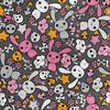 Royal Velvet Fabric Polyester For Sewing - Motif Rabbits, Fairies - Kawaii