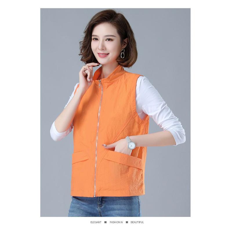 Veste Fine Polyvalente Printemps Automne Nouvelle Veste Style Coréen pour Femme Gilet Décontracté