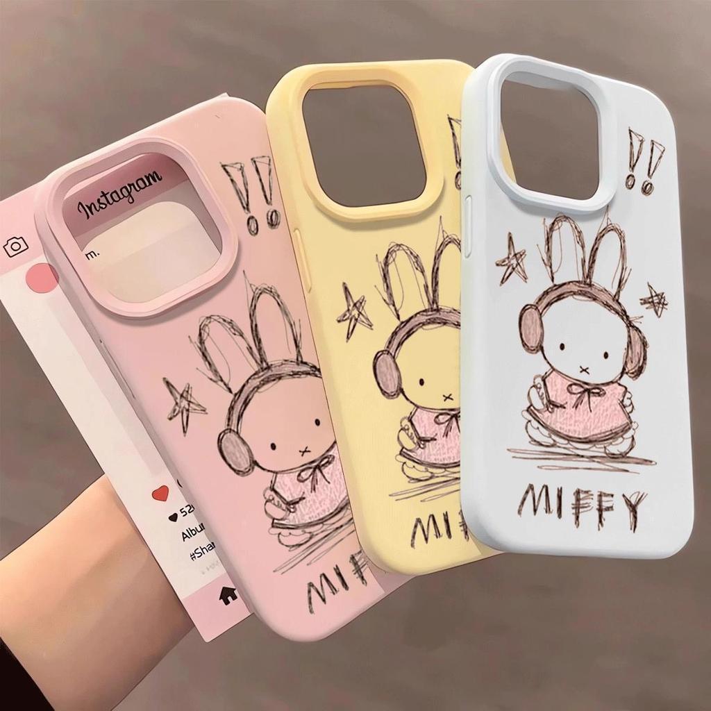 Cute Cartoon Sketch Exclamation Mark Miffy Rabbit for IPhone17promax for Apple 15 Mobile Phone Case 14 New