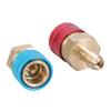2pcs Brass Quick Couplers set High/Low Side Adapters Air Conditioning Hose Fitting Refrigerant Charge Hose for R1234YF