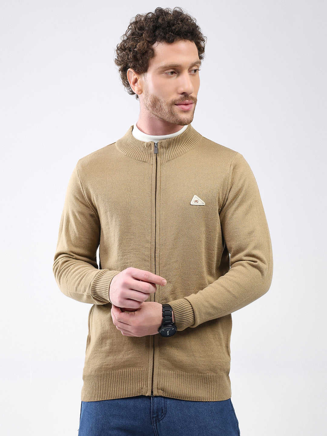 Monte Carlo Mens Regular Fit Solid Pullover L верблюд