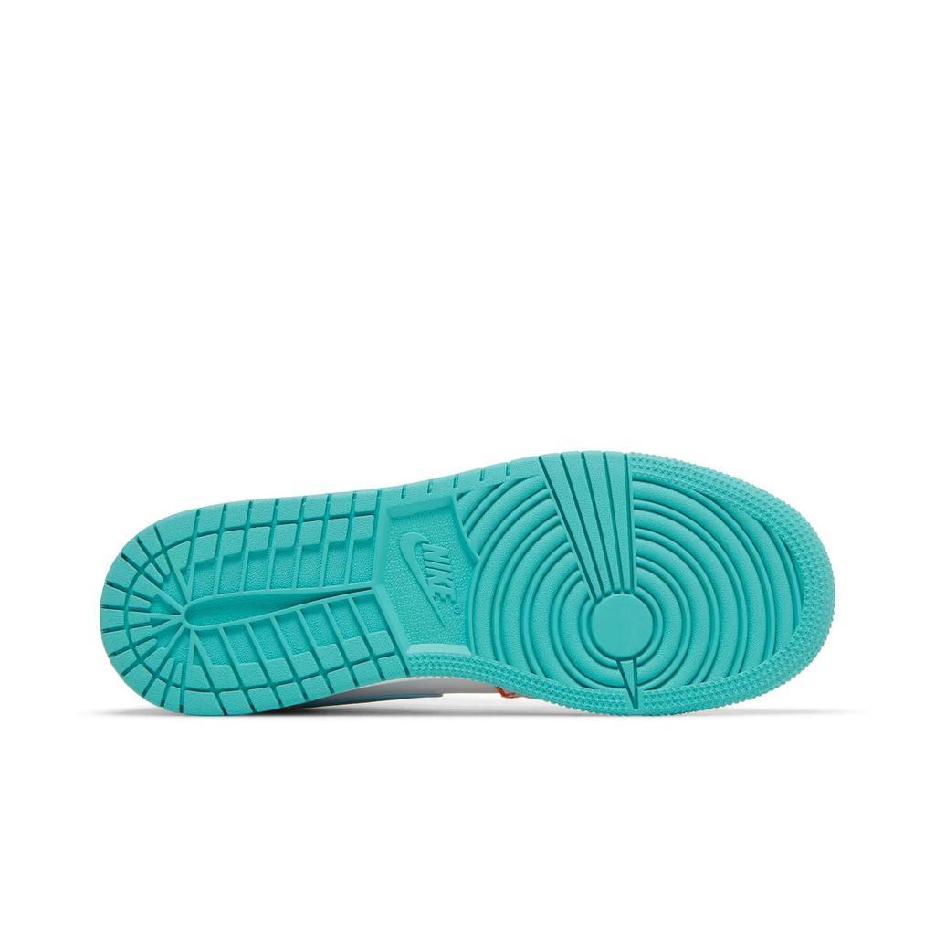 Air Jordan 1 Mid SE Grade School 'Multi Knit' (Unisex) White / Washed Teal / Rush Pink Kids' Basketball Shoes DM6218 100
