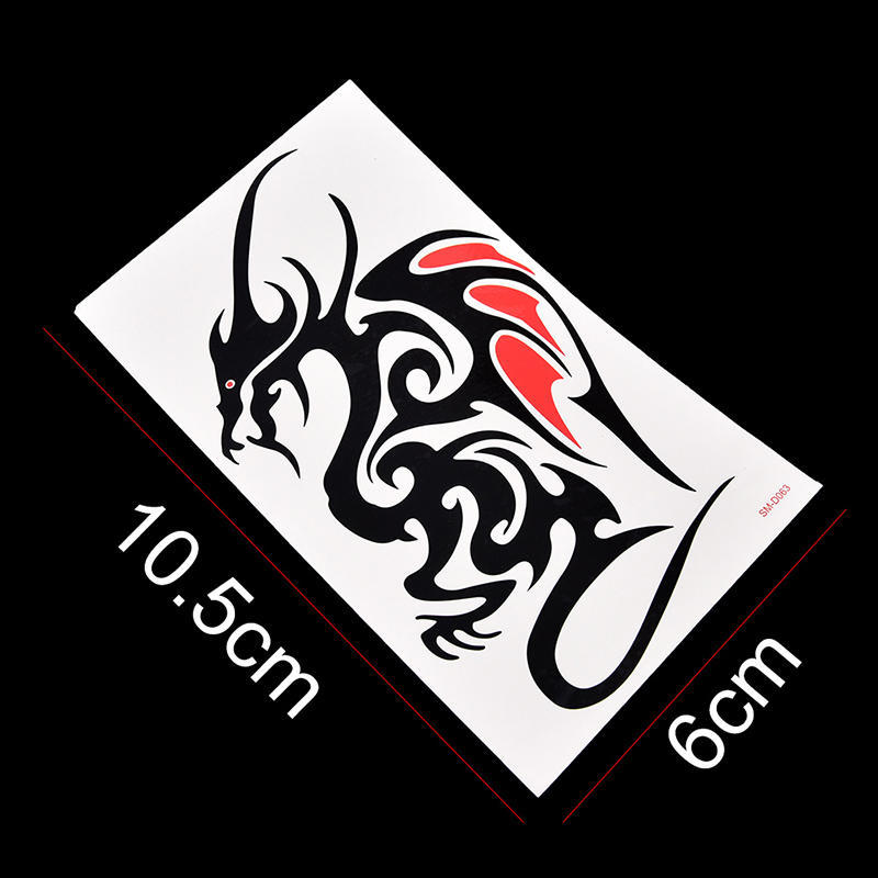 Waterproof Temporary Tattoo Sticker Body Art 10.5*6Cm Dragon Tattoo Totem Water