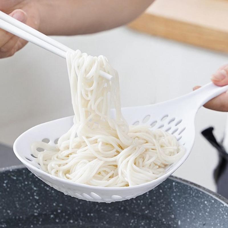 Plastic Skimmer Spoon With Handle Food Drain Shovel For Kitchen Cooking