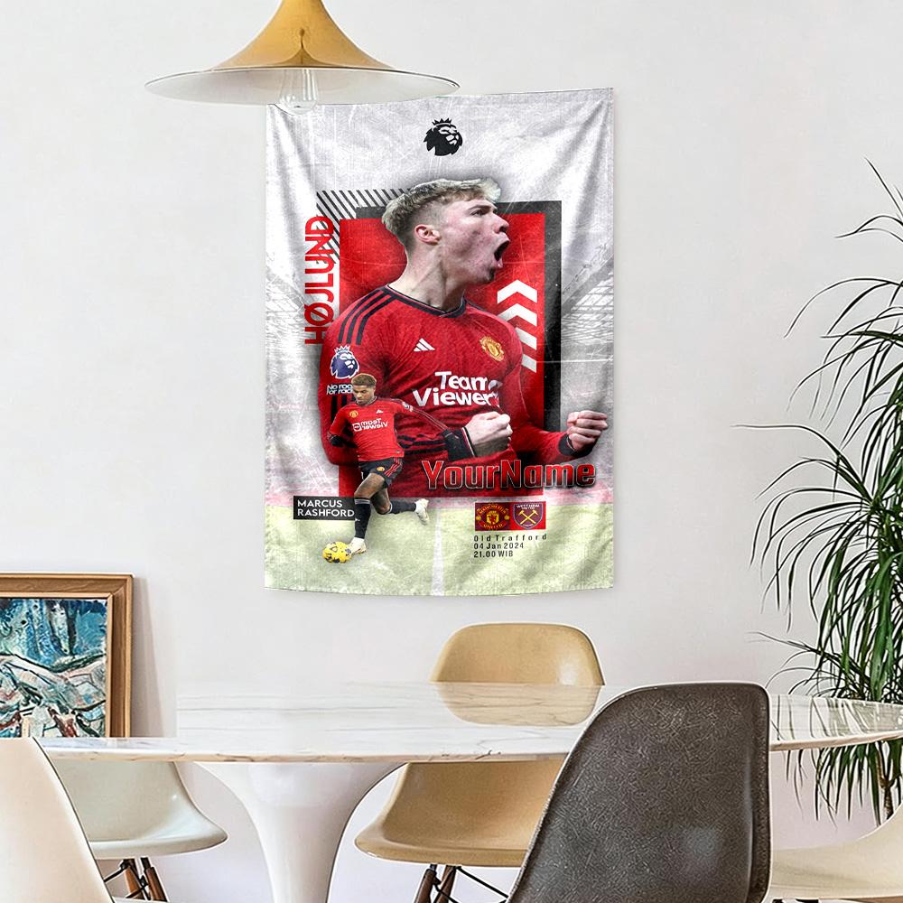Manchester Custom Your Name Wall Decor Tapestry Art For Pet Memorial Birthdaywedding Party Backdrop Family Gift